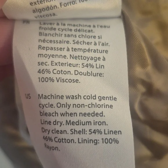 NWT COS Sand Short Sleeve Blazer Linen Cotton - Chic Professional Staple Size 10 - Picture 12 of 12